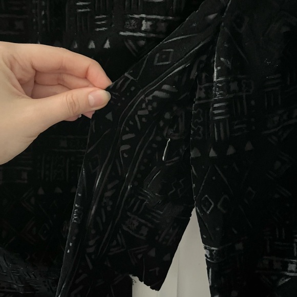 Dolce Vita | Black Velvet Geometric Print Dress with Cutout at Back | Size Small - Picture 7 of 9